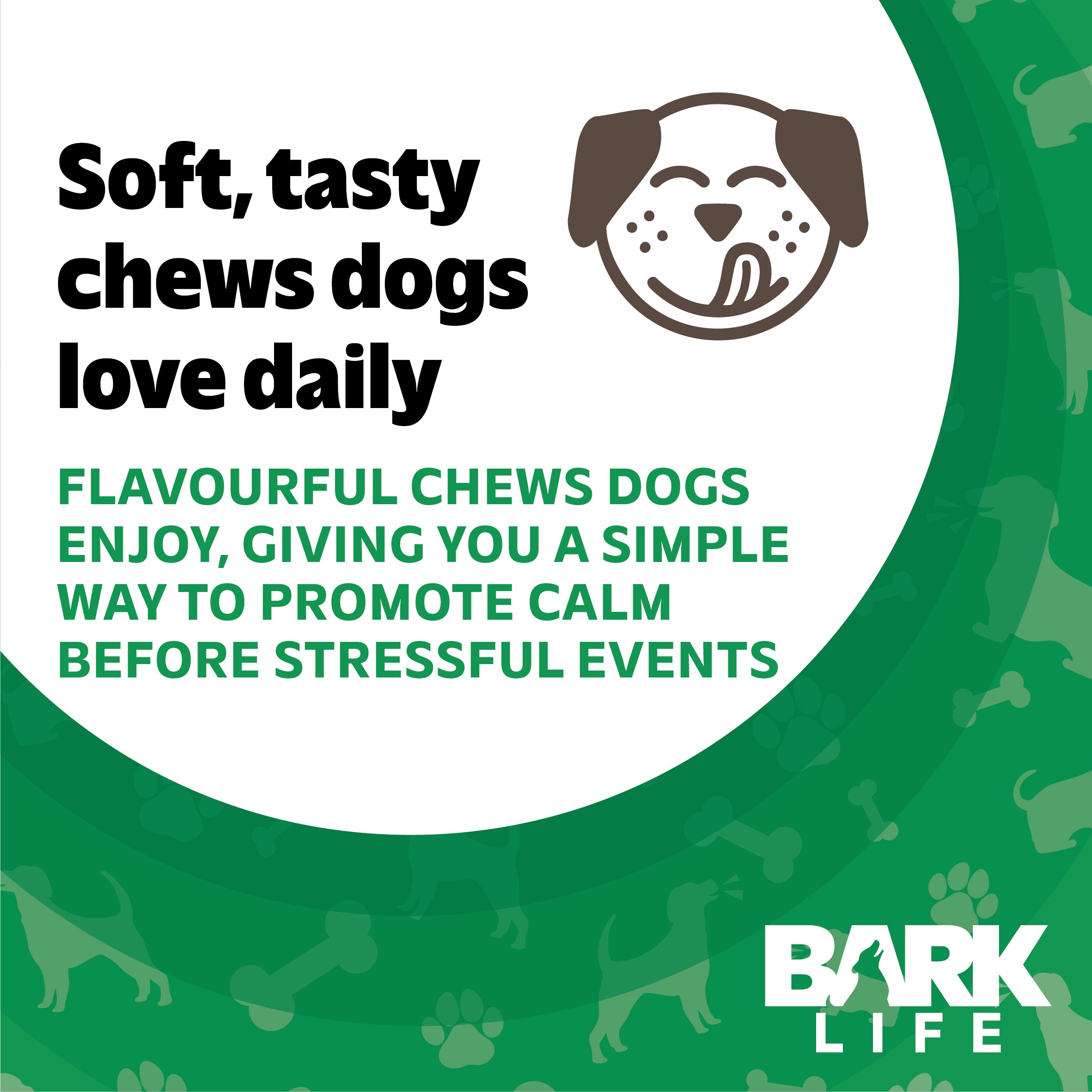 Bark Life Stress Care Soft Chews for Dogs 60pcs